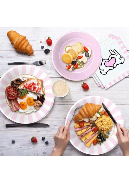 9 Inç-10 Adet Yeni Disney Pembe Minnie Mouse 1st Doğum Günü Partisi Tek Kullanımlık Sofra Dekorasyon Bebek Kızların Favori Parti Dekorasyon Serisi (Yurt Dışından) modelleri