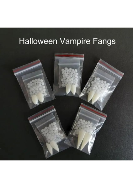 1.7 cm Cadılar Bayramı Dekorasyon Vampir Dişleri Dişleri Protez Sahne Cadılar Bayramı Cosplay Sahne Yanlış Dişleri Katı Tutkal ile Cadılar Bayramı Sahne (Yurt Dışından)