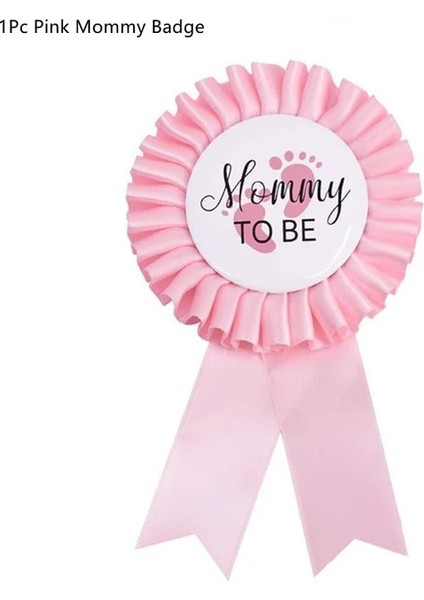 Pembe Anne Rozeti Bebek Duş Dekorasyon Anne Olmak Baba Olmak Mavi/pembe Rozet Omuz Askısı Kanat Seti Bebek Cinsiyet Ortaya Hediyeler Doğum Günü Malzemeleri (Yurt Dışından)