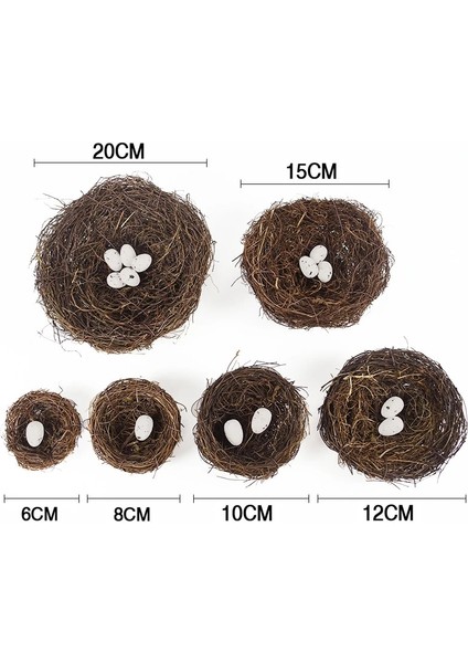 8cm 8-20CM Doğa Rattan Kuş Yuvası Paskalya Yumurtası Dekorasyon Pervane Yapay Yuva Paskalya Partisi Için Ev Bahçe Dekorasyonu Dıy Zanaat (Yurt Dışından)