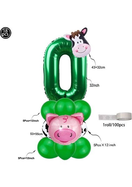 1 Adet Çiftlik Hayvanları Süt Ineği Domuz Folyo Balon Pembe Domuz Şekilli Folyo Balon Bebek Duş Için Çiftlik Hayvanları Tema Doğum Günü Partisi Dekoru (Yurt Dışından)