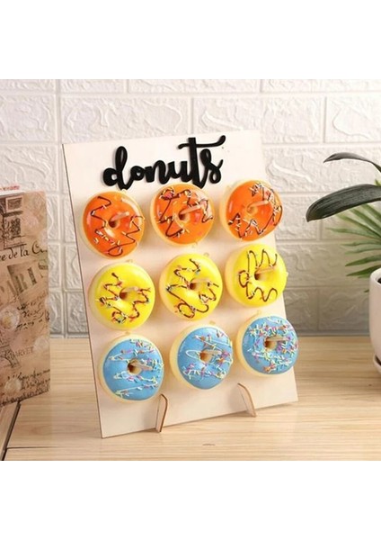 2 Adet Ekran Standı Ahşap/plastik Yeniden Kullanılabilir Çörek Tahtası Çörek/macaron Ekran Standı Cupcake Tatlı Tutucu Düğün Için Bebek Duş Doğum Günü Dekor (Yurt Dışından)
