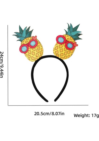 Bir Hawaii Parti Kafa Bandı Hawaii Flamingo Ananas Hindistan Cevizi Ağacı Hairband Çocuklar Mutlu Yaz Tropikal Aloha Doğum Günü Partisi Dekorları (Yurt Dışından)