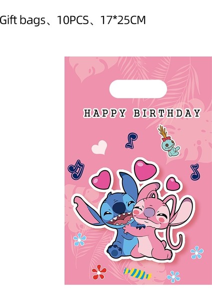 6 Adet Şeker Kutusu Lilo ve Stitch Pembe Melek Bebek Duş Tek Kullanımlık Çocuk Doğum Günü Dekorasyon Sofra Peçeteler Doğum Günü Partisi Süslemeleri (Yurt Dışından)