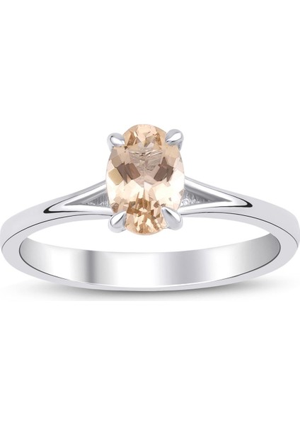 Morganite Oval Tektaş Yüzük - [varyant Taslak]