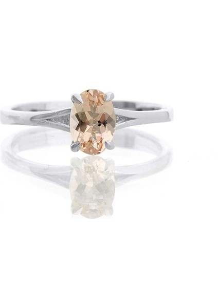 Morganite Oval Tektaş Yüzük - [varyant Taslak] fiyatları