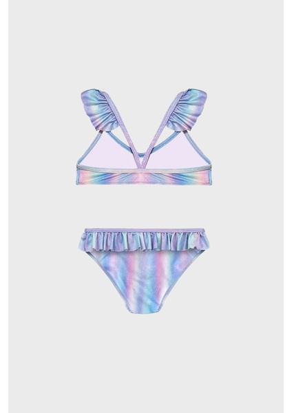 Seastar Desenli Çabuk Kuruyan Fırfırlı Bikini Takım Kız Çocuk Bikini SB2515000109