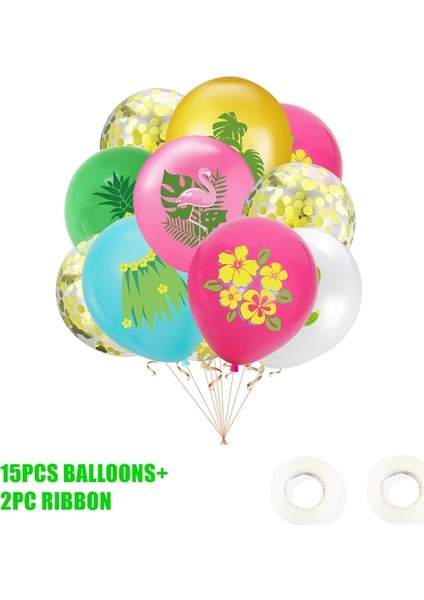 10 Adet Saman Hawaii Parti Süslemeleri Tek Kullanımlık Sofra Hawaii Yaz Tropikal Parti Malzemeleri Flamingo Aloha Doğum Günü Partisi Dekorasyon (Yurt Dışından)
