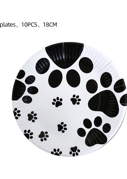 Kağıt Pipetler 10 Adet Köpek Paw Temalı Pet Doğum Günü Partisi Süslemeleri Köpek Paw Parti Malzemeleri Baskı Afiş Kağıt Tabaklar Bardaklar Peçeteler Sofra Balonlar (Yurt Dışından)