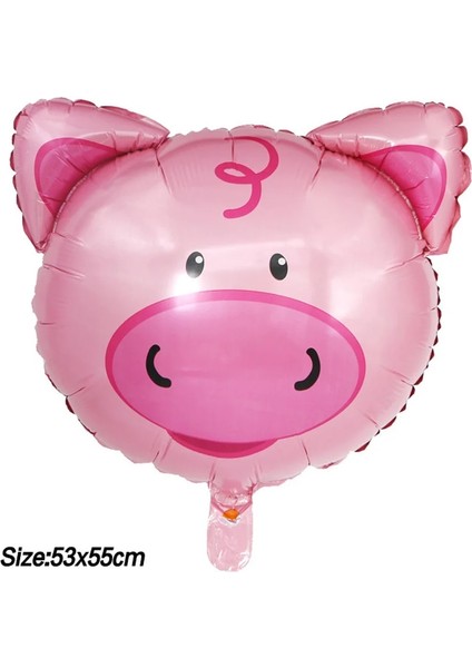 Bg 1 Adet Çiftlik Hayvanları Süt Ineği Domuz Folyo Balon Pembe Domuz Şekilli Folyo Balon Bebek Duş Için Çiftlik Hayvanları Tema Doğum Günü Partisi Dekoru (Yurt Dışından)