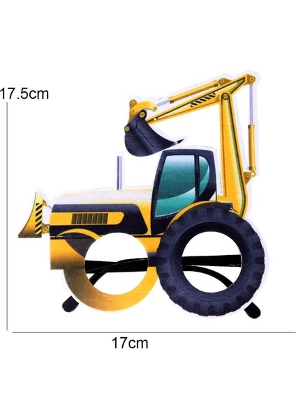 Tip 4 2022 Yeni Plastik Inşaat Araç Gözlük Vinç Buldozer Forklift Fotoğraf Sahne Çerçeve Çocuğun Inşaat Doğum Günü Partisi Kaynağı (Yurt Dışından)