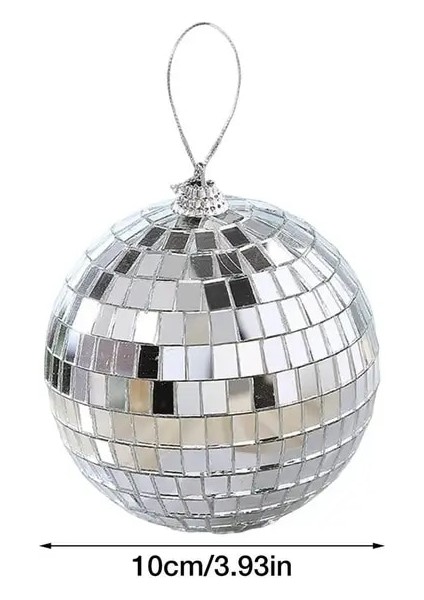 10 cm 1 Adet Ayna Topları Parti Parlayan Top Ayna Noel Lazer Yansıtıcı Cam Küre Disko Noel Ağacı Ev Dekorasyon Süsler Yönlü (Yurt Dışından)