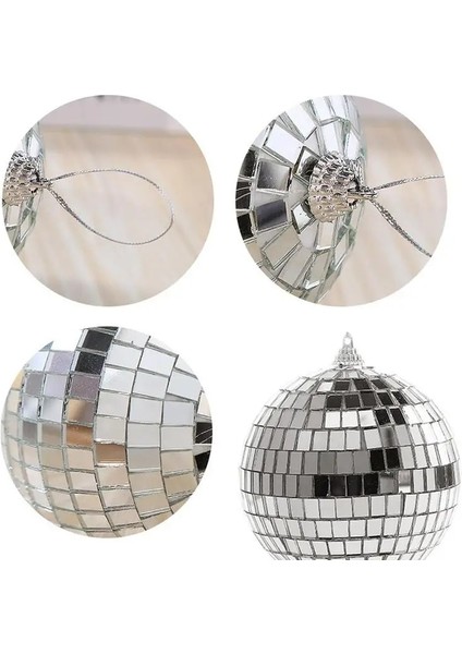 10 cm 1 Adet Ayna Topları Parti Parlayan Top Ayna Noel Lazer Yansıtıcı Cam Küre Disko Noel Ağacı Ev Dekorasyon Süsler Yönlü (Yurt Dışından) indirimleri