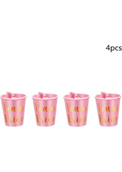 4 Adet Pembe 1-6 Adet Takım Gelin Olmak Fincan Plastik Shot Bardakları Kolye Bekarlığa Veda Bekarlığa Veda Partisi Malzemeleri Düğün Süslemeleri Gelin Duş Hediye (Yurt Dışından)