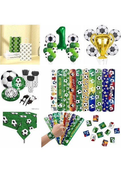 8 Adet Futbol Tokat Bilezikler Hediye Futbol Parti Dekorasyon Mutlu Çocuk Boys Futbol Tema Futbol Doğum Günü Partisi Futbol Oyuncakları Şekeri (Yurt Dışından)