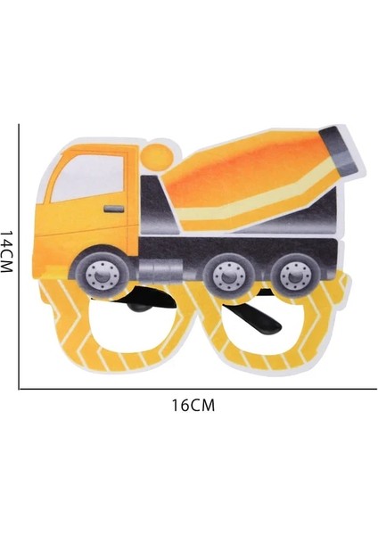 Tip 1 2022 Yeni Plastik Inşaat Araç Gözlük Vinç Buldozer Forklift Fotoğraf Sahne Çerçeve Çocuğun Inşaat Doğum Günü Partisi Kaynağı (Yurt Dışından)