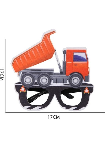 Tip 17 2022 Yeni Plastik Inşaat Araç Gözlük Vinç Buldozer Forklift Fotoğraf Sahne Çerçeve Çocuğun Inşaat Doğum Günü Partisi Kaynağı (Yurt Dışından)