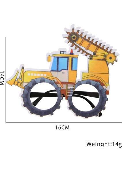 Tip 17 2022 Yeni Plastik Inşaat Araç Gözlük Vinç Buldozer Forklift Fotoğraf Sahne Çerçeve Çocuğun Inşaat Doğum Günü Partisi Kaynağı (Yurt Dışından)
