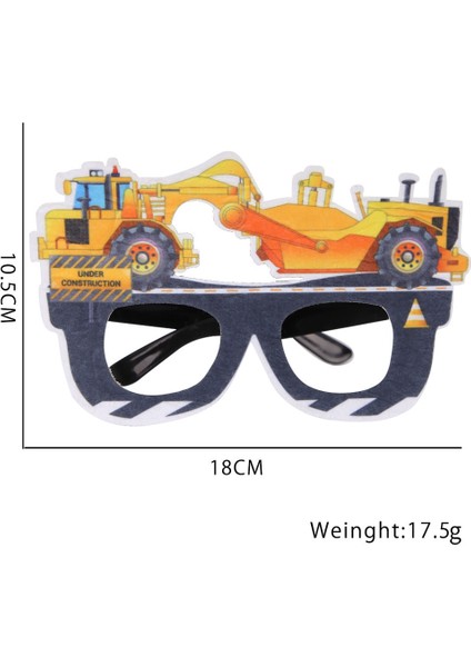 Tip 17 2022 Yeni Plastik Inşaat Araç Gözlük Vinç Buldozer Forklift Fotoğraf Sahne Çerçeve Çocuğun Inşaat Doğum Günü Partisi Kaynağı (Yurt Dışından)