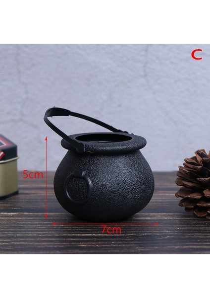 Pic Gösterisi Olarak Cadılar Bayramı Şeker Pot Cadılar Bayramı Kazanı Yenilik Cadılar Bayramı Kova Süs Kafatası Cadı Oyuncak (Yurt Dışından)