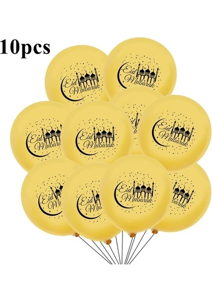 10 Adet Siyah Altın Balon Eid Mubarak 2023 Ramazan Dekorasyon Ev Islami Ramazan Bayramı Yardım Mübarek Kareem Islam Müslüman Parti Kaynağı (Yurt Dışından)