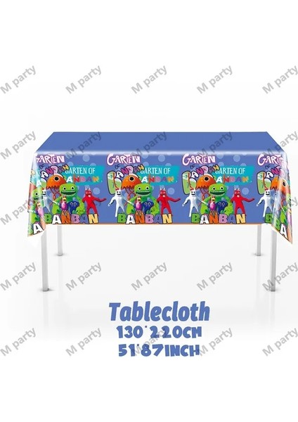 Tablecloths-1pcs Garten Banban Doğum Günü Partisi Dekorasyon Banban Balon Çocuklar Tek Kullanımlık Sofra Kek Topper Masa Örtüleri Bebek Duş Malzemeleri (Yurt Dışından)