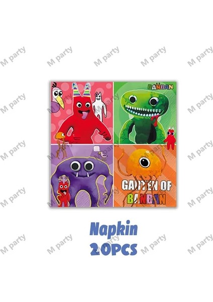 Peçeteler-20 Adet Garten Banban Doğum Günü Partisi Dekorasyon Banban Balon Çocuklar Tek Kullanımlık Sofra Kek Topper Masa Örtüleri Bebek Duş Malzemeleri (Yurt Dışından)