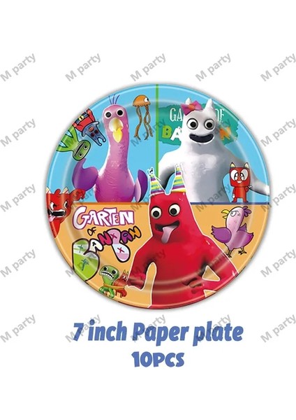7 Inç Plaka-10 Adet Garten Banban Doğum Günü Partisi Dekorasyon Banban Balon Çocuklar Tek Kullanımlık Sofra Kek Topper Masa Örtüleri Bebek Duş Malzemeleri (Yurt Dışından)