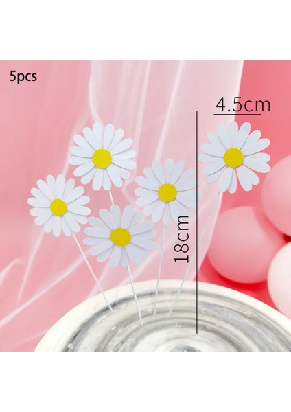 5 Adet Gülümseme Balon 1 Takım Reçine Papatya Kek Topper Çok Boyutu Papatya Çiçek Balonlar Kızın Doğum Günü Partisi Için Kek Süslemeleri Düğün Pastası Dekor (Yurt Dışından) modelleri