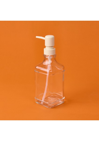 Luis Cam Sıvı Sabunluk - Şeffaf / Bej - 20X8 cm