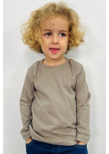 Erkek Çocuk Uzun Kollu Tişört Basic 1-4 Yaş, Haki Yeşil fiyatları