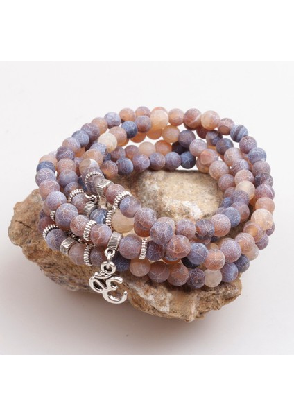 Stil 1 6mm Kahverengi Taş Boncuklu Bilezik Mat Ay Charm Kolye Iyileşme Dengesi Boncuk Yoga Bilezik (Yurt Dışından) fırsatları