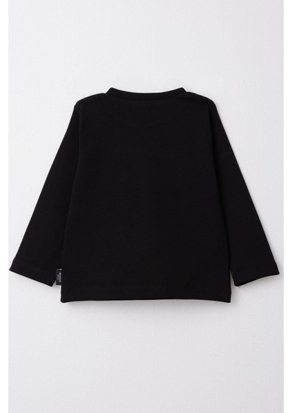 Erkek Çocuk Uzun Kollu Tişört Basic 1-4 Yaş, Siyah fırsatları