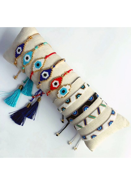 No.1 Boyutu Bluestar Iyukı Bilezik Seti Kadınlar Için Bohem Bilezik Kız Hediye Kristal Takı Boho Tasarım El Yapımı (Yurt Dışından) indirimleri