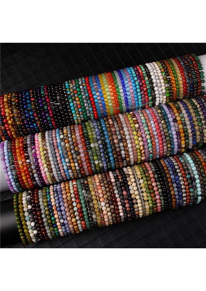 19CM Tarzı Bozvana Akik Doğal Taş Boncuklu Bileklik 6mm Yuvarlak Kaplan Gözü Ağate Turkuaz Taş Boncuk Esnek Bileklik Kadın Erkek Yoga Takı Hediye (Yurt Dışından) fiyatları