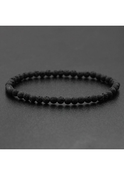 Lav 4mm Doğal Taş Lapis Lazuli Boncuk Gerdirilebilir Bileklik Kaplan Gözü Yuvarlak Boncuklu Bilezik Takı Erkek Kadın Için (Yurt Dışından)