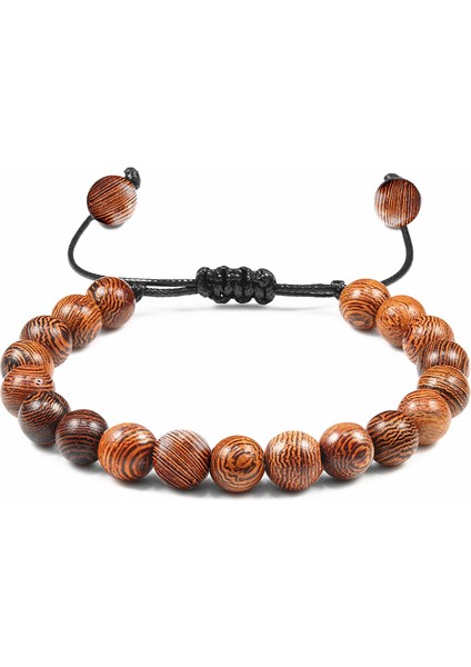 Ayarlanabilir Ahşap Sıcak Erkek Bilezik Ahşap Boncuklar Croakra Şifa Dengesi Oniks Bilezikler&bilezikler Baykuş Dua Reiki Buddha Kadın Takı Homme (Yurt Dışından)