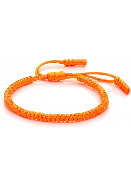 Turuncu Çok Renkli Halat Şans Düğümlü Bilezik Kadın Erkek Şanslı Dokuma El Yapımı Bilezikler Örme Ayarlanabilir Boyut Budizm Takıları Pulseras (Yurt Dışından)