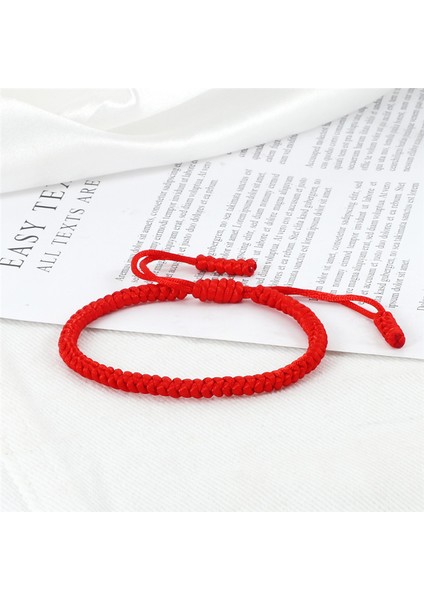 Turuncu Çok Renkli Halat Şans Düğümlü Bilezik Kadın Erkek Şanslı Dokuma El Yapımı Bilezikler Örme Ayarlanabilir Boyut Budizm Takıları Pulseras (Yurt Dışından) modelleri