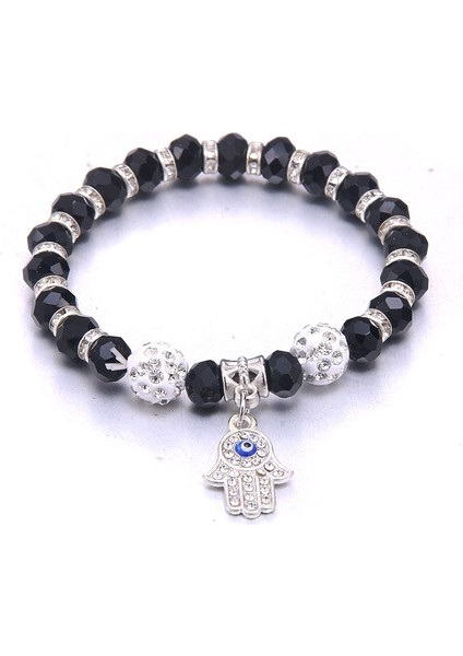 B3295-SİYAH Boom Life Moda Kadın Inci Bileklik 18MM Beş Stil Kadın Takı Kelebek Bilezik (Yurt Dışından)