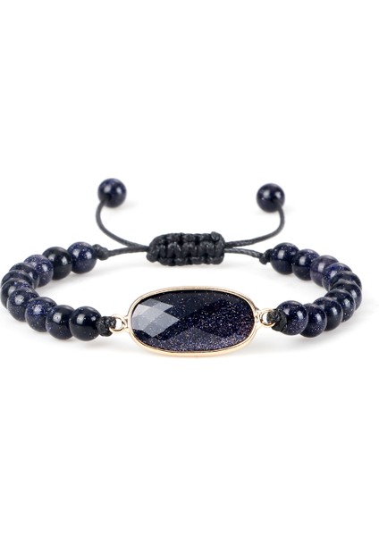 Kumtaşı 4 El Yapımı Doğal Yeşil Malakit Taşı Lav Taşı Bilezik Ayarlanabilir Zincirli Buddha Bileklik Yoga Dua Kadın Erkek Moda Takı Hediye (Yurt Dışından)