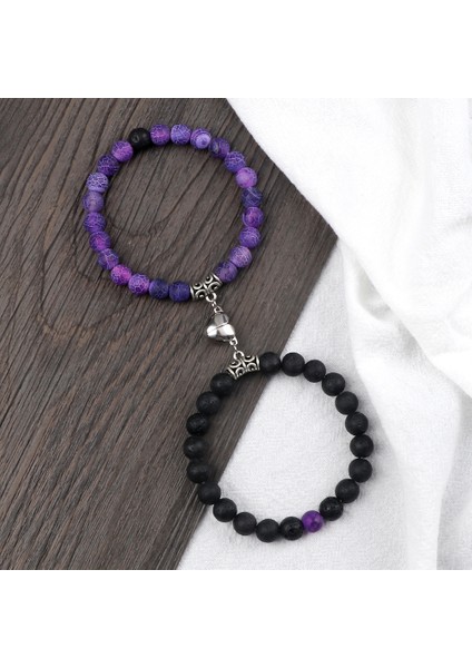 8 mm Tarzı 1 Kalp Şekilli Mıknatıslı Kolye Bileklikler Havalı Taş Bilezikler Takı Çift El Yapımı Esnek Bilezik Yeni (Yurt Dışından) fiyatları