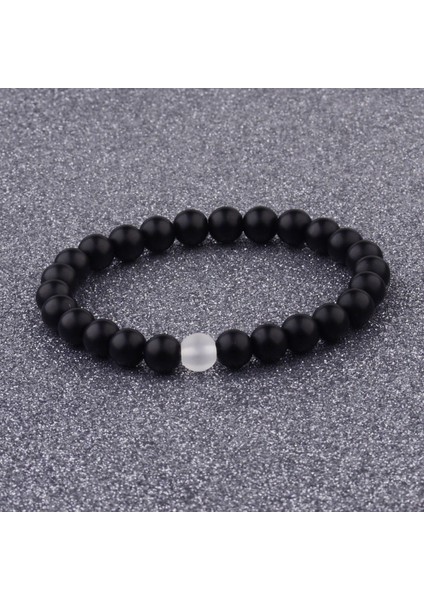 Saf Altın Rengi Çiftler Uzun Mesafe Bileklik Doğal Taş Kırmızı Siyah Yin Yang Boncuklu Bilezikler Erkekler Kadınlar En Iyi Arkadaş Için (Yurt Dışından)