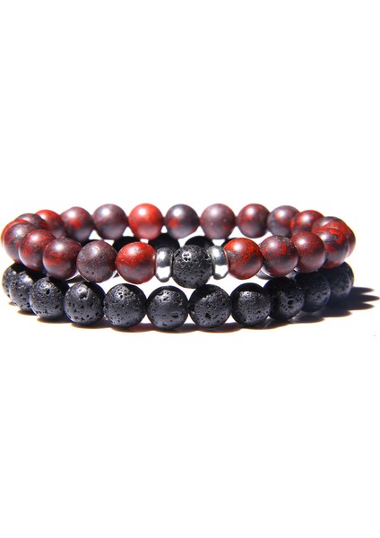 23CM Tarzı Kantaşı Doğal Taş Kaplan Gözü Lav Taş Bilezik Erkek Kadın Takı Hediye Fırsatı (Yurt Dışından)