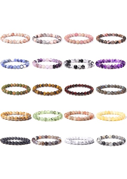 21CM Tarzı Sarı Yeşim Kadın Erkek Gerçek Doğal Taş Bileklik Ametist Kuvars Lava 8mm Yuvarlak Boncuk Yoga Şifa Reiki Takı (Yurt Dışından) modelleri