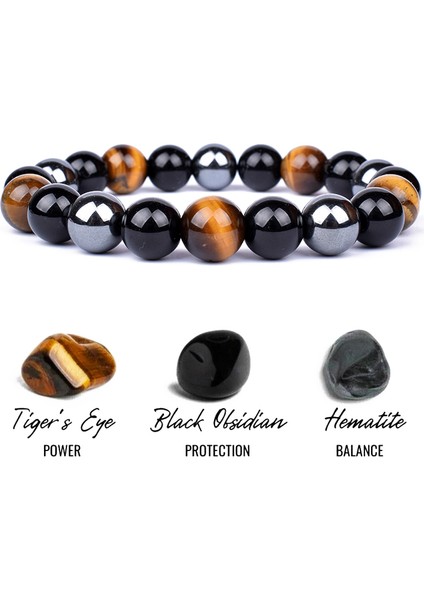 6mm Tarzı No.8 Boyutu Doğal Kaplan Gözü Obsidiyen Hematit Boncuklu Bileklik Erkekler Manyetik Sağlık Koruma Denge Bileklik Kadınlar Şifa Ruh Takı (Yurt Dışından) modelleri