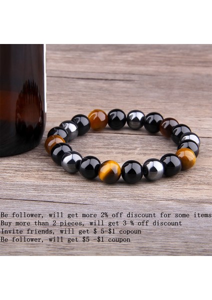 23CM Tarzı Mat Doğal Siyah Obsidiyen Hematit Kaplan Gözü Boncuklu Bilezik Erkekler Için Manyetik Sağlık Koruma Kadınlar Takı Pulsera Hombre (Yurt Dışından) fırsatları