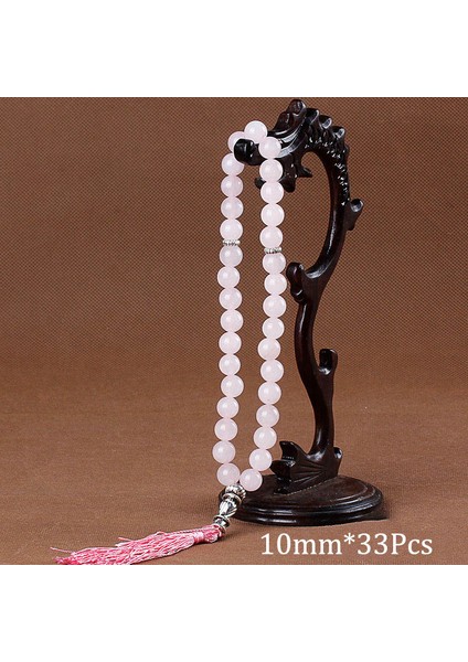 Toz Kristal 10MM Yeşil Malakit Taş Bileklik Püskül Kolye 33 Dua Boncuklu Islam Müslüman Tesbih Allah Muhammed Tespih Kadınlar Erkekler Için (Yurt Dışından)