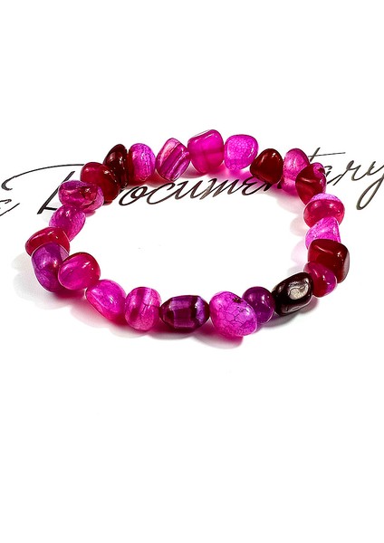 Kırmızı Gül Kadınlar Için Karışık Renkli Şekilli Doğal Taş Bileklikli Rastgele Buz Çatlağı Düzensiz Doğal Taş Takı (Yurt Dışından)