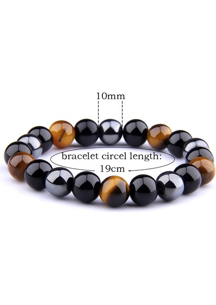 17CM Tarzı 8 mm Rüya Doğal Siyah Obsidiyen Hematit Kaplan Gözü Boncuklu Bilezik Erkekler Için Manyetik Sağlık Koruma Kadınlar Takı Pulsera Hombre (Yurt Dışından) indirimleri